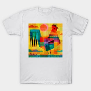 Patchwork Rooster No.3 T-Shirt